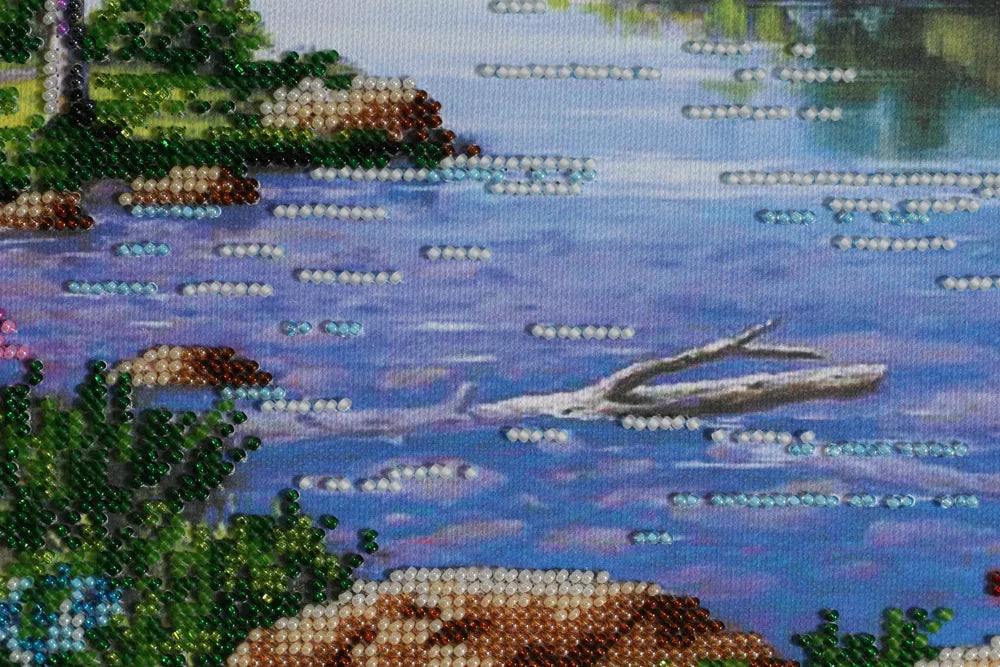 Bead Embroidery Kit Main bead embroidery kits Mountain morning