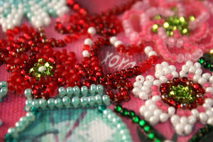 Pennant Bead Embroidery Kit Pennant-kit Bead Embroidery Stay with me