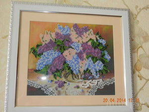 Bead Embroidery Kit Main Bead Embroidery Kit Lilacs