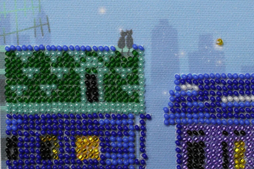 Bead Embroidery Kit Mini Bead embroidery kit The night city