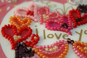 Pennant Bead Embroidery Kit Pennant-kit Bead Embroidery A song of love