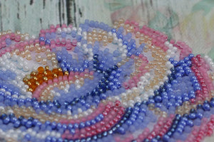 Bead Embroidery Kit Mid-sized bead embroidery kit Сhina rose