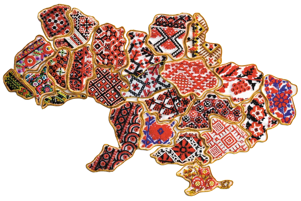 Magnets Bead Embroidery Kit Kits for embroidery with beads magnets "Map of Ukraine" Donetsk region
