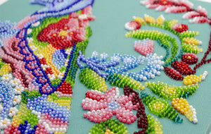 Bead Embroidery Kit Mid-sized bead embroidery kit Spring bird