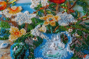 Bead Embroidery Kit Main Bead Embroidery Kit Flowers on the shore