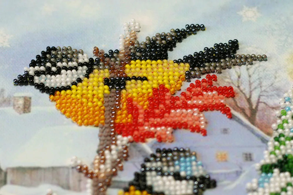 Bead Embroidery Kit Mid-sized bead embroidery kit Feathered guests