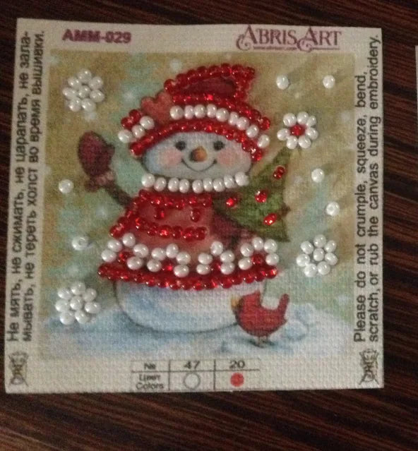 Magnets Bead Embroidery Kit Mini Magnets Bead embroidery kit Winter guest