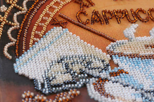 Bead Embroidery Kit Mid-sized bead embroidery kit Сoffee and chocolate