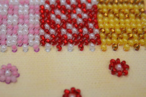Bead Embroidery Kit Mini Bead embroidery kit Bears and basket