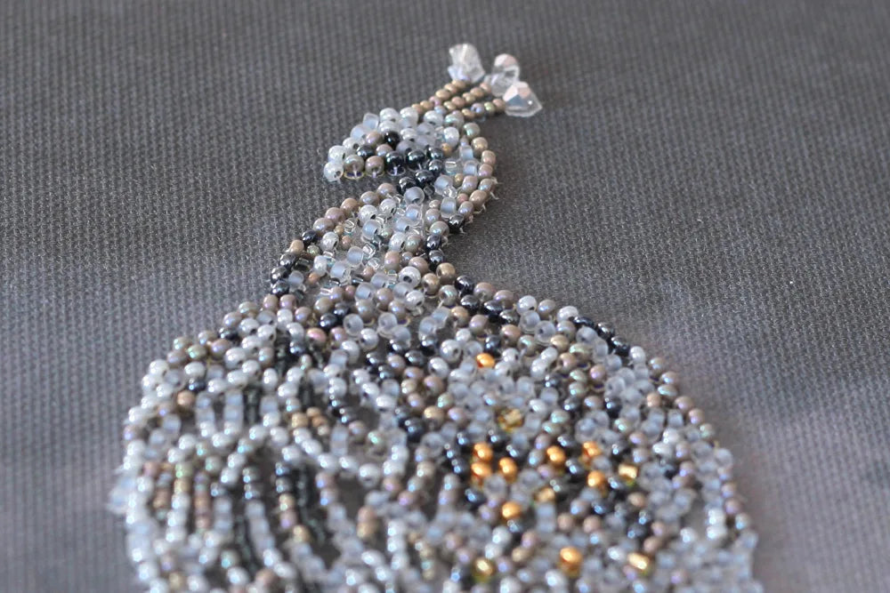 Bead Embroidery Kit Main Bead Embroidery Kit Gold in silver