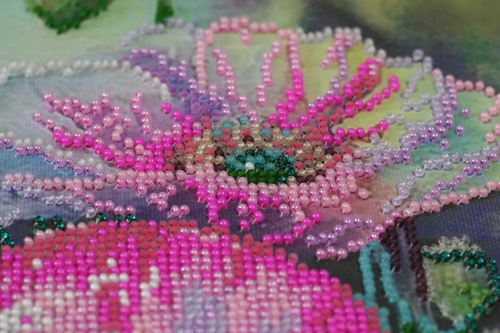 Bead Embroidery Kit Main Bead Embroidery Kit Delicate poppies