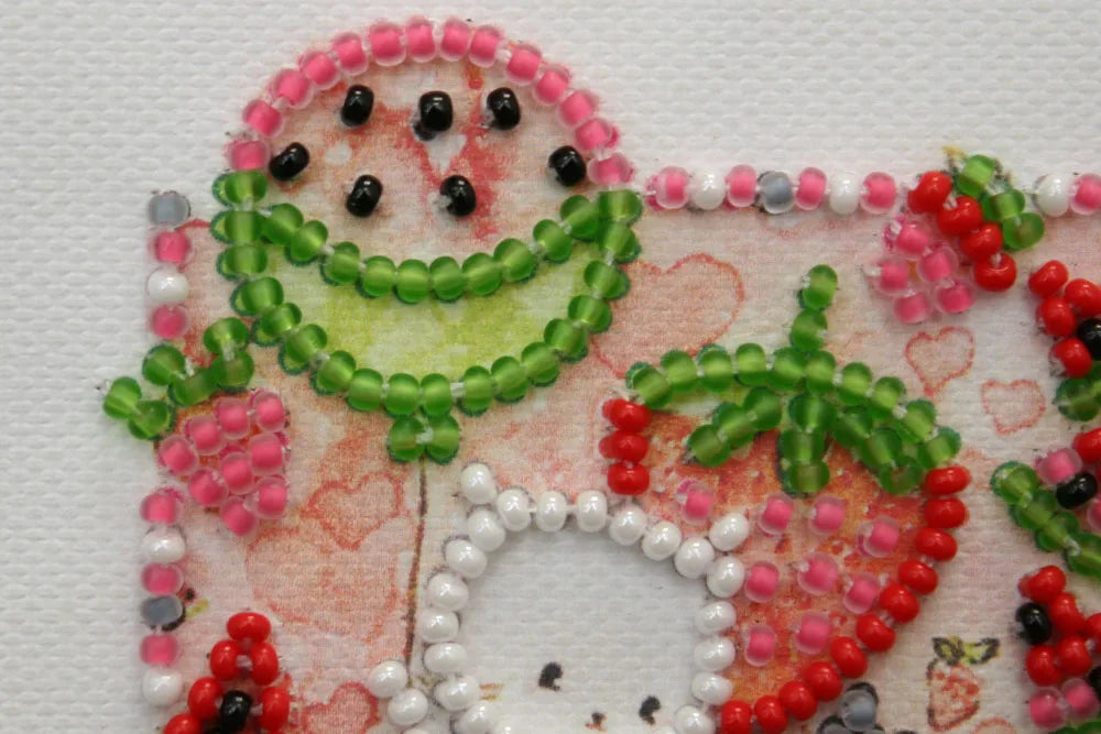 Magnets Bead Embroidery Kit Magnets Bead embroidery kit Kittens in strawberry