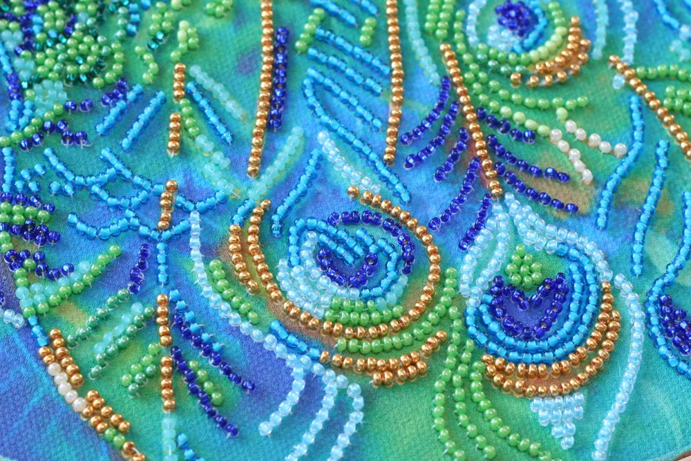Bead Embroidery Kit Main Bead Embroidery Kit Royal peacock