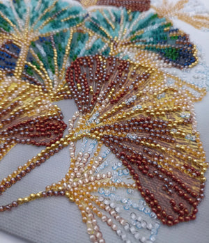 Bead Embroidery Kit Mid-sized bead embroidery kit Emerald branch