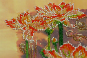 Bead Embroidery Kit Main Bead Embroidery Kit Lotuses at sunset
