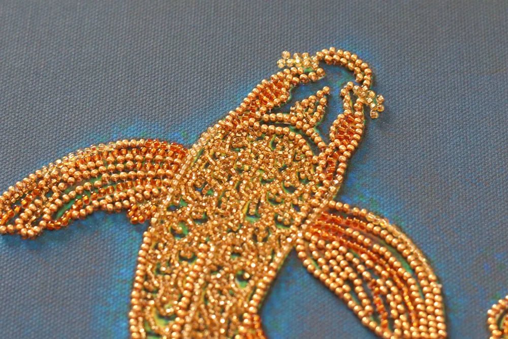 Bead Embroidery Kit Main Bead Embroidery Kit Koi blue