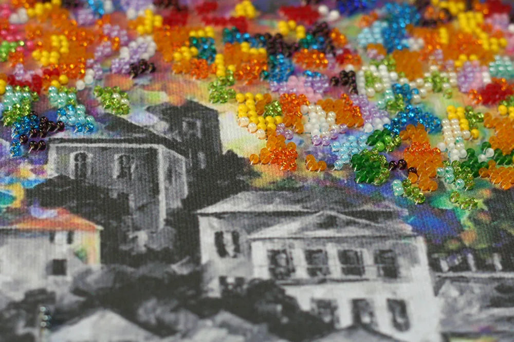 Bead Embroidery Kit Main Bead Embroidery Kit A town wakes up