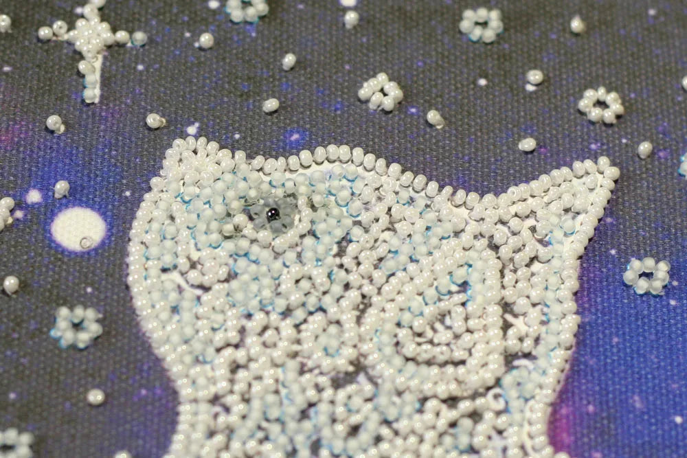 Bead Embroidery Kit Mid-sized bead embroidery kit Star cat
