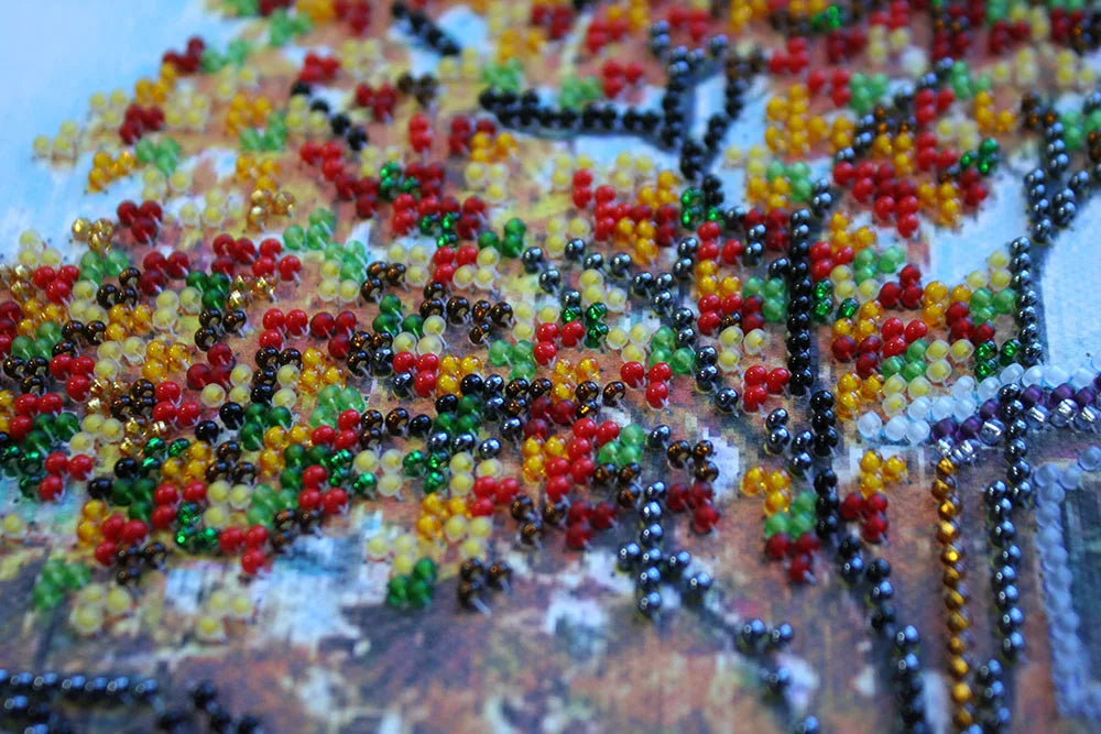 Bead Embroidery Kit Autumn Blues