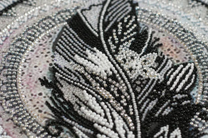 Bead Embroidery Kit Main Bead Embroidery Kit Mandala feather