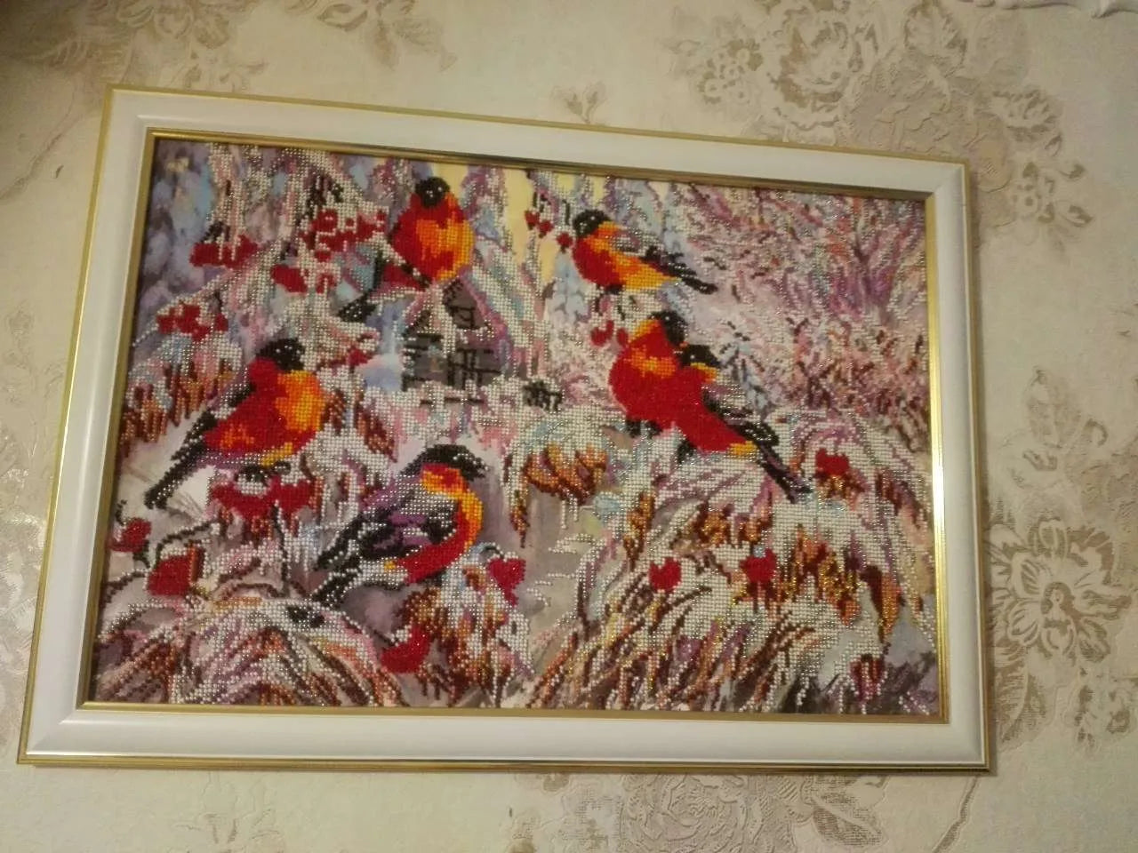 Bead Embroidery Kit Main Bead Embroidery Kit Bullfinches