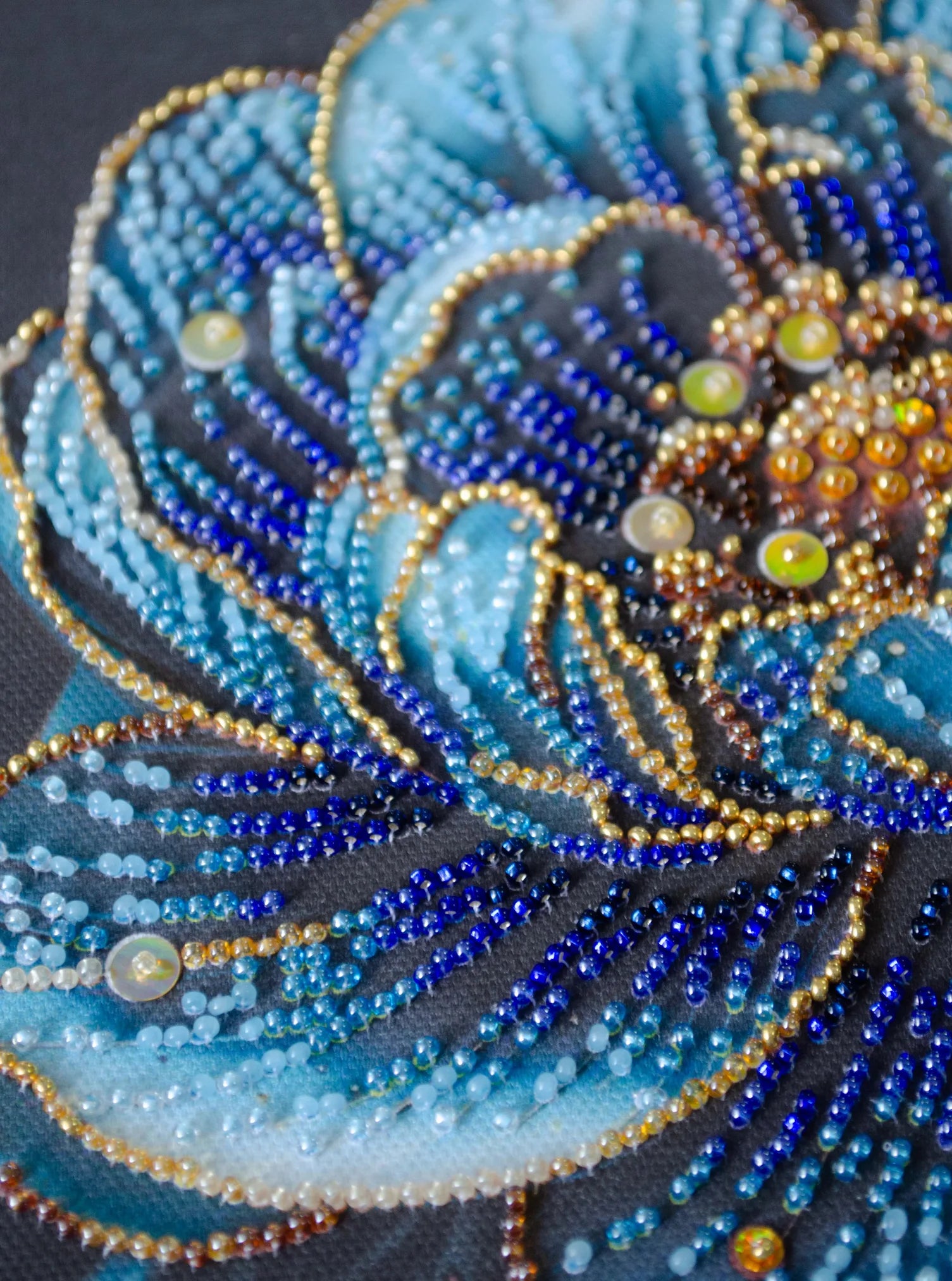 Bead Embroidery Kit Mid-sized bead embroidery kit Royal Bloom