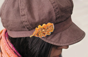 Brooch Embroidery Kit Decoration Oak leaflet