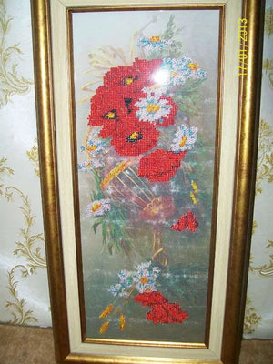 Bead Embroidery Kit Main Bead Embroidery kit Wild flowers