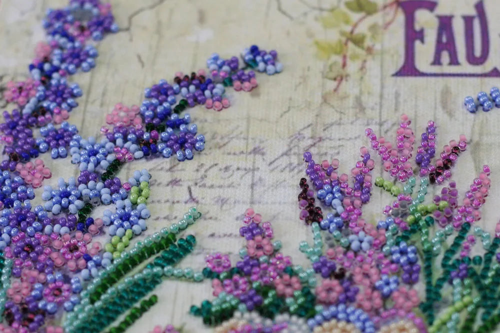 Bead Embroidery Kit Main Bead Embroidery Kit Lavender chantilly