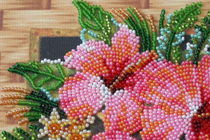 Bead Embroidery Kit Mid-sized bead embroidery kit Tanzanian flowers