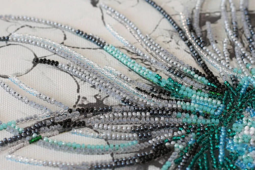 Bead Embroidery Kit Main Bead Embroidery Kit Aquamarine