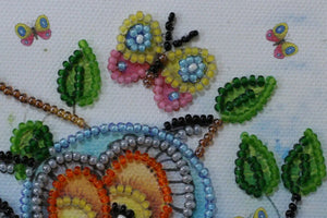 Bead Embroidery Kit Mini Bead embroidery kit Owl Duet