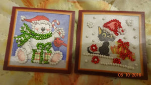 Magnets Bead Embroidery Kit Mini Magnets Bead embroidery kit Fun bear