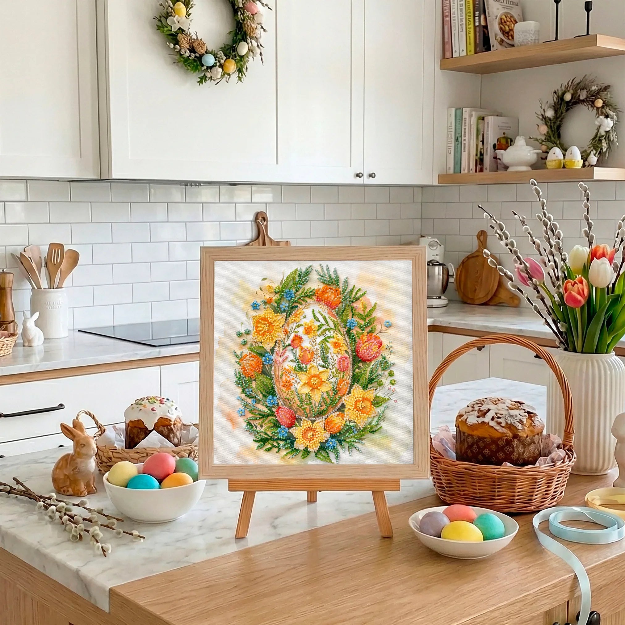 Bead Embroidery Kit Mid-sized bead embroidery kit Easter Symbol (Easter Scenes)