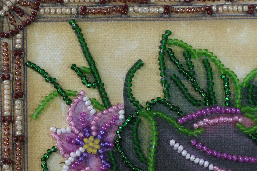 Bead Embroidery Kit Mini Bead embroidery kit Eggplant