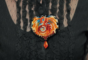 Brooch Embroidery Kit Decoration The Dragon