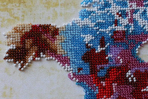 Bead Embroidery Kit Main Bead Embroidery Kit World map - 1