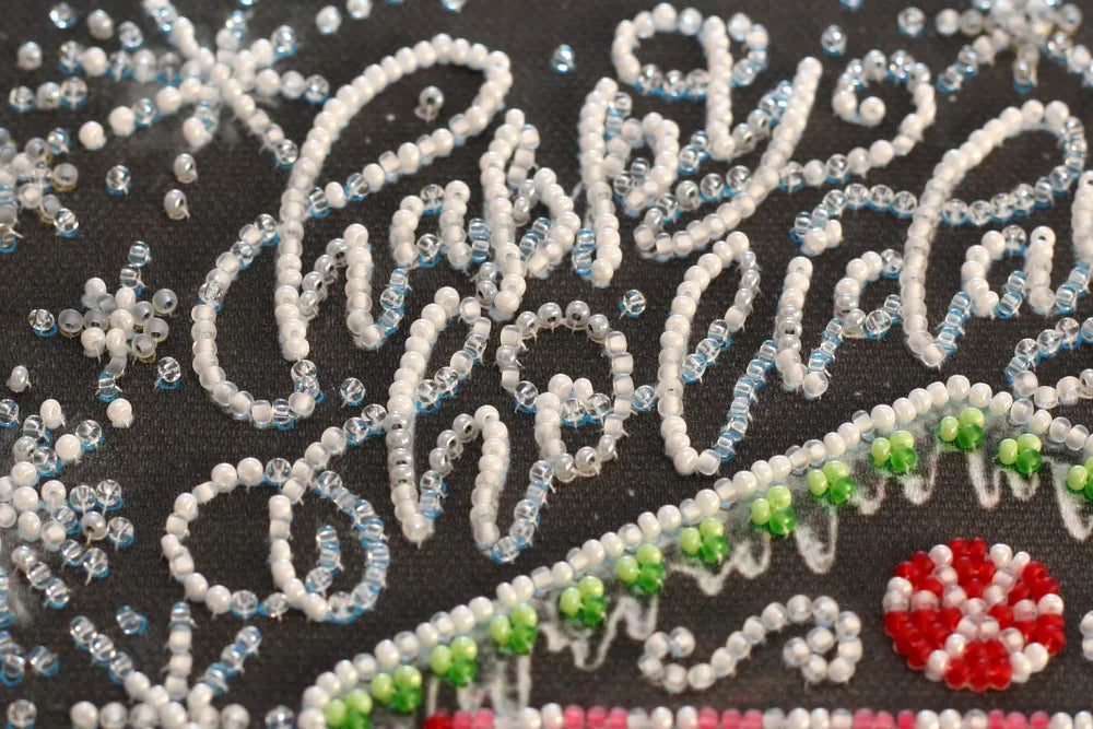 Bead Embroidery Kit Mid-sized bead embroidery kit Icing-sugar