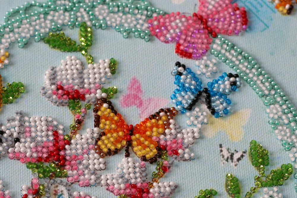 Bead Embroidery Kit Mid-sized bead embroidery kit Keys to the spring