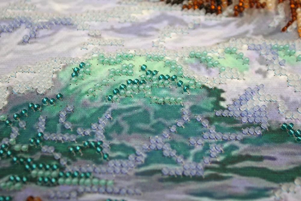 Bead Embroidery Kit Main Bead Embroidery Kit House by the sea