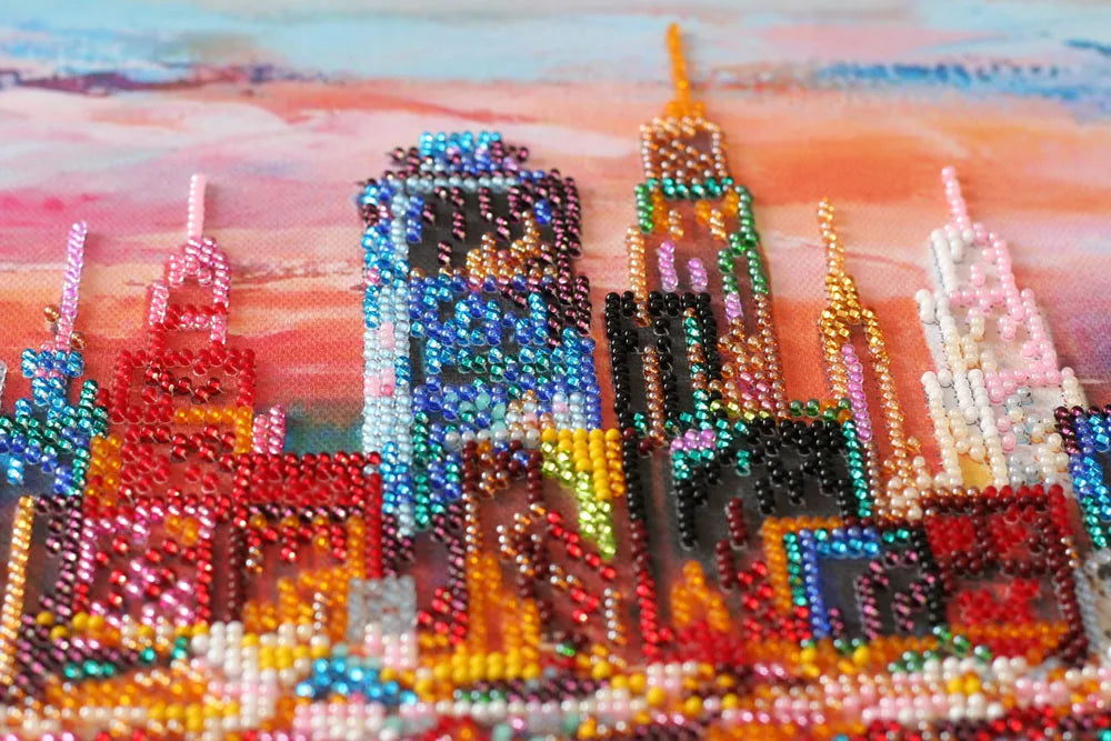 Bead Embroidery Kit Main Bead Embroidery Kit Evening city