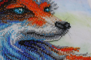 Bead Embroidery Kit Main Bead Embroidery Kit Red fox