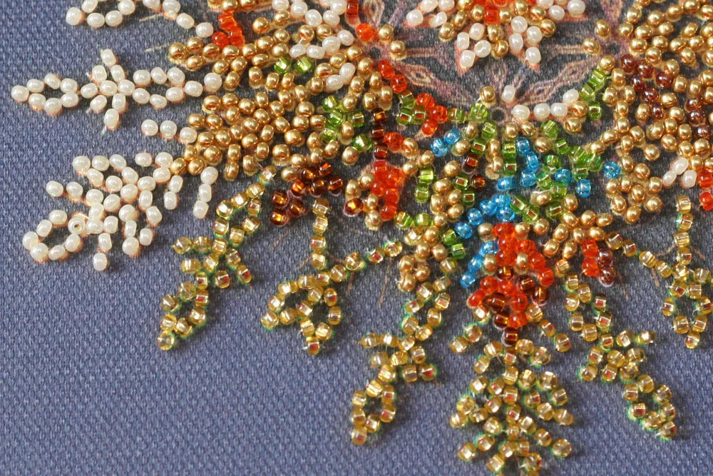 Bead Embroidery Kit Mini Bead embroidery kit Snow sparkles