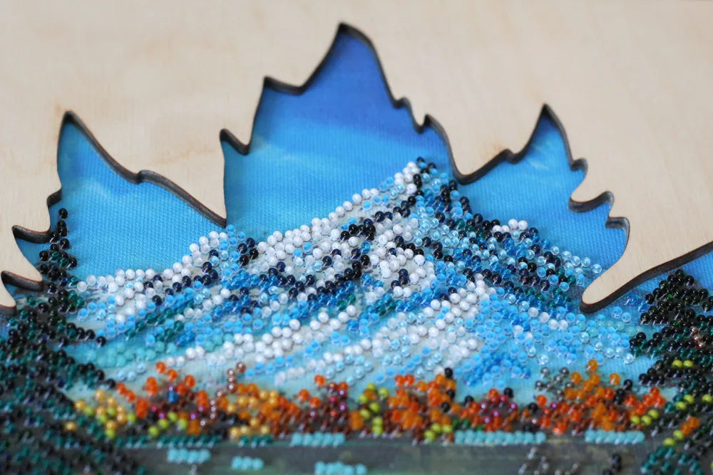 Bead Embroidery Kit Creativity kits/Bead embroidery kits with a wooden frame Bunfa`s fresh coolness