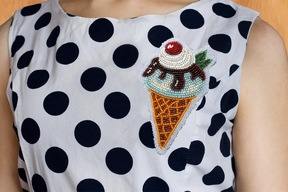Bead Embroidery Kit On Clothes Decoration Ice cream