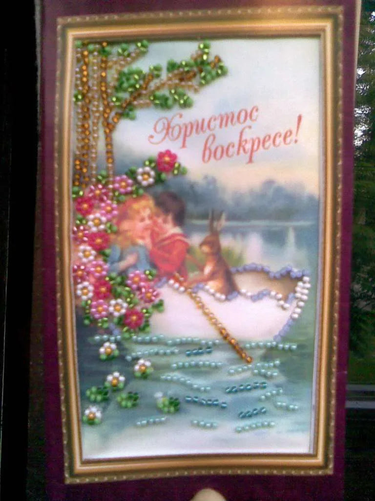 Postcards Bead Embroidery Kit Postcard Bead embroidery kit Easter – 10