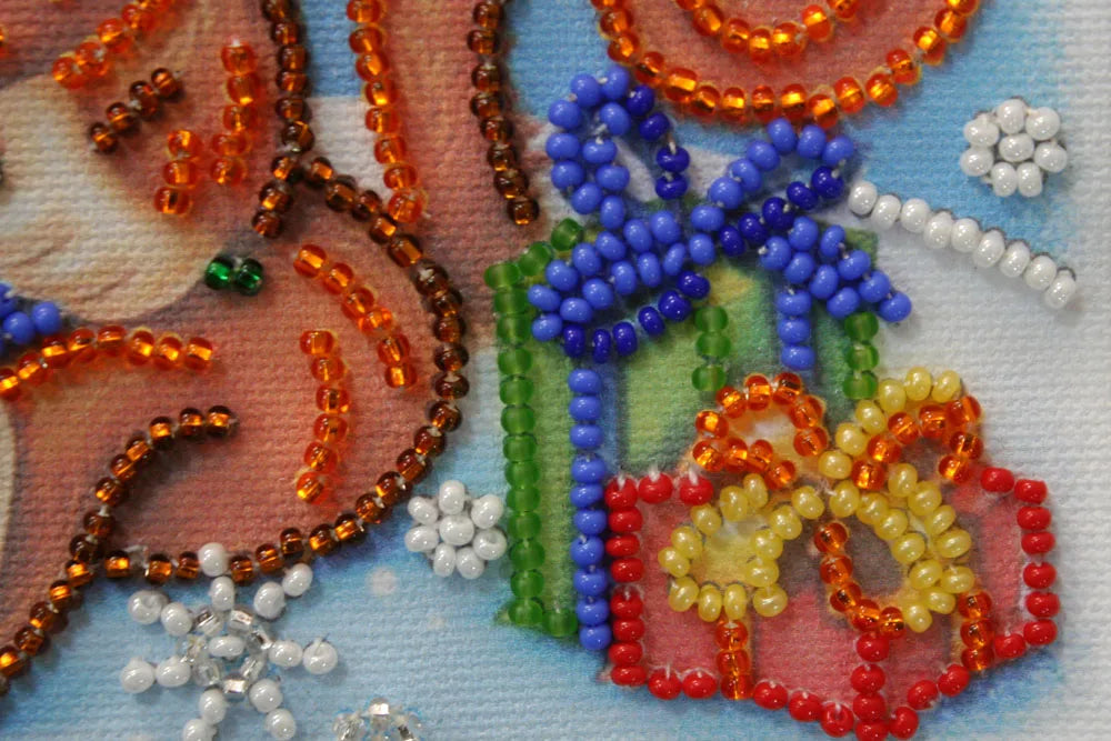 Bead Embroidery Kit Mini Bead embroidery kit Drummer-girl