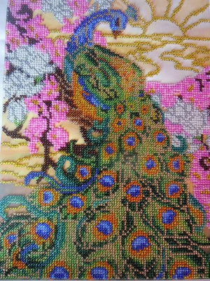 Bead Embroidery Kit Main Bead Embroidery Kit Peacock