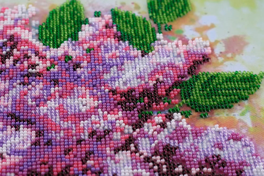 Bead Embroidery Kit Main Bead Embroidery Kit Lilac still life
