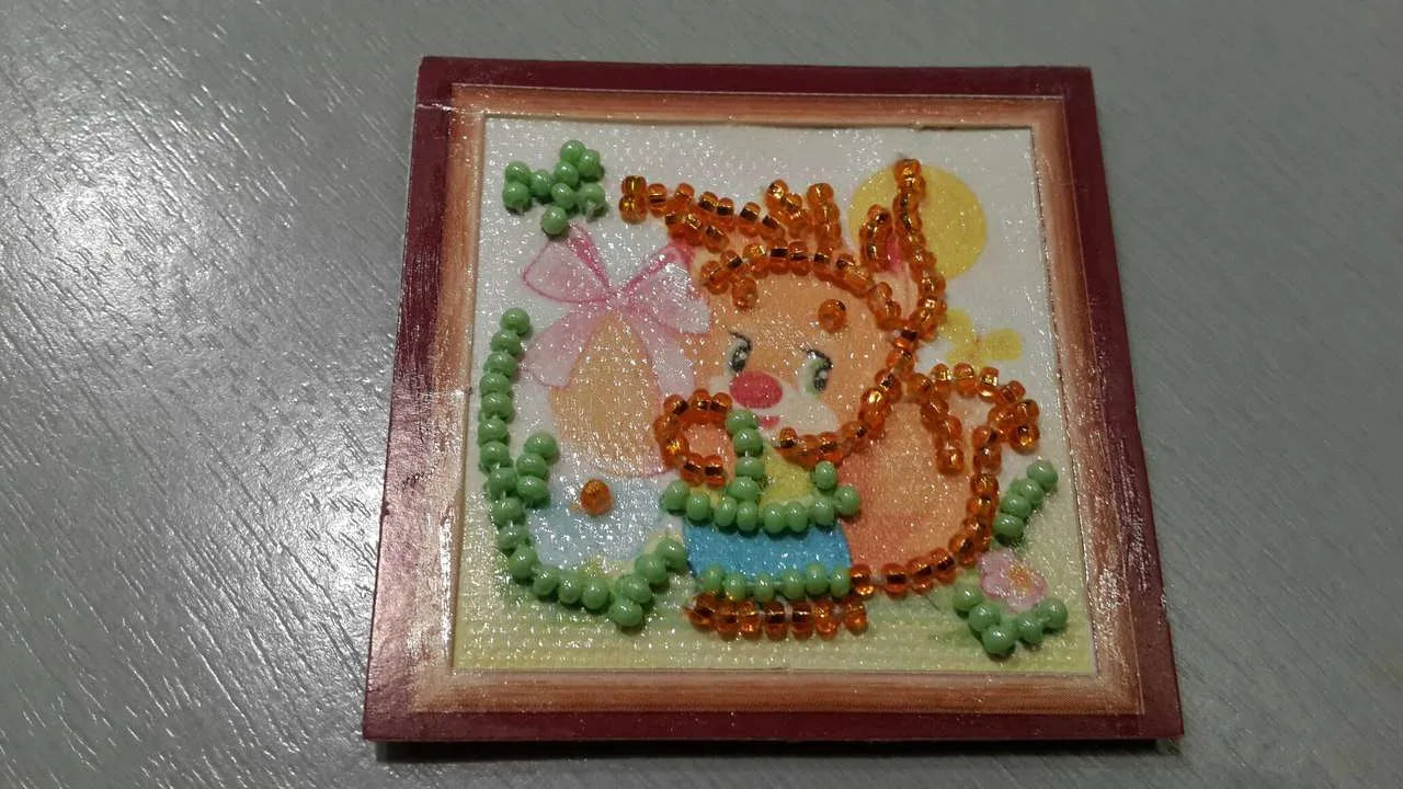 Magnets Bead Embroidery Kit Mini Magnets Bead embroidery kit Squirrel